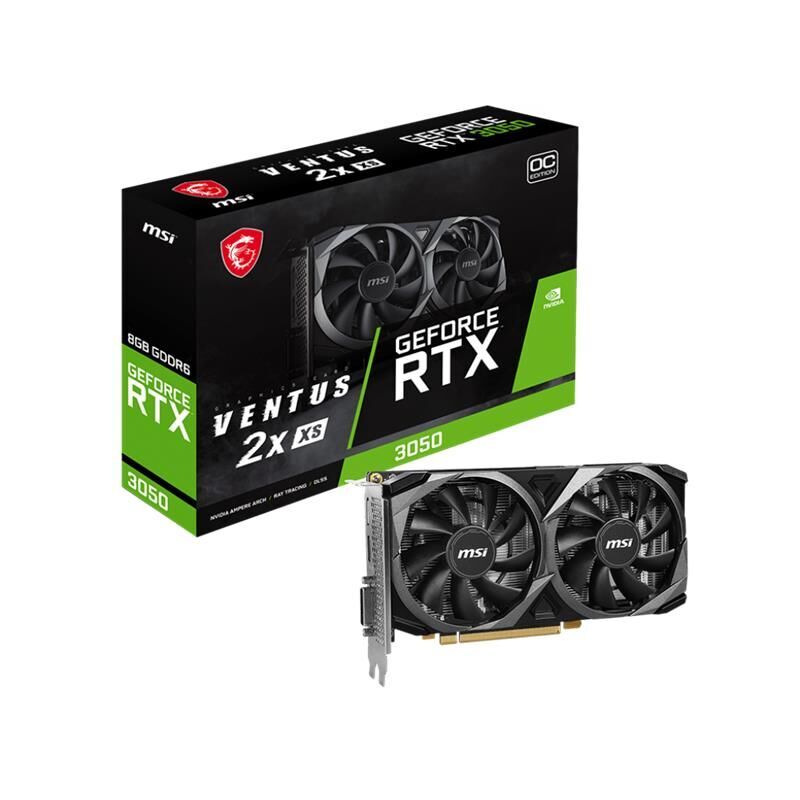 MSI GEFORCE RTX3050 VENTUS 2X XS WHITE 8G OC 8GB GDDR6 128BIT 1XHDMI 1XDP 1XDVI EKRAN KARTI