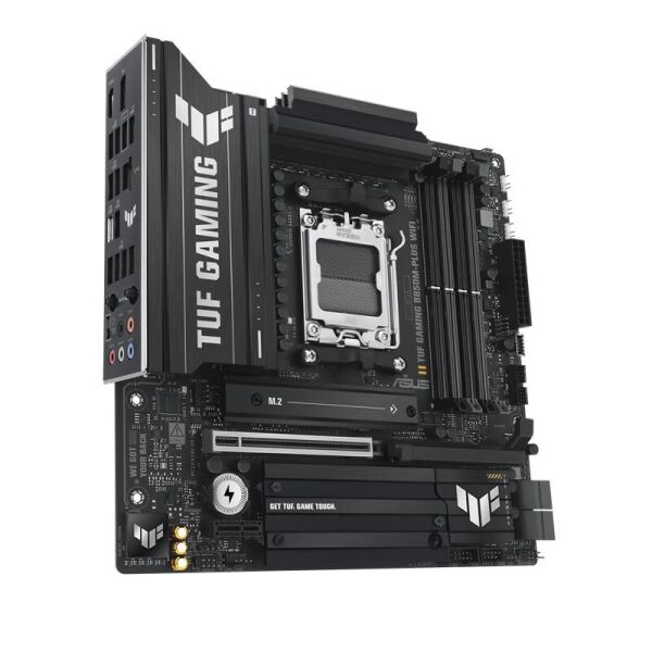 ASUS TUF GAMING B850M-PLUS WIFI DDR5 8000MHZ 1XHDMI 1XDP 3XM.2 MATX AM5 (AMD AM5 9000/8000/7000 SERİLERİ İLE UYUMLU)