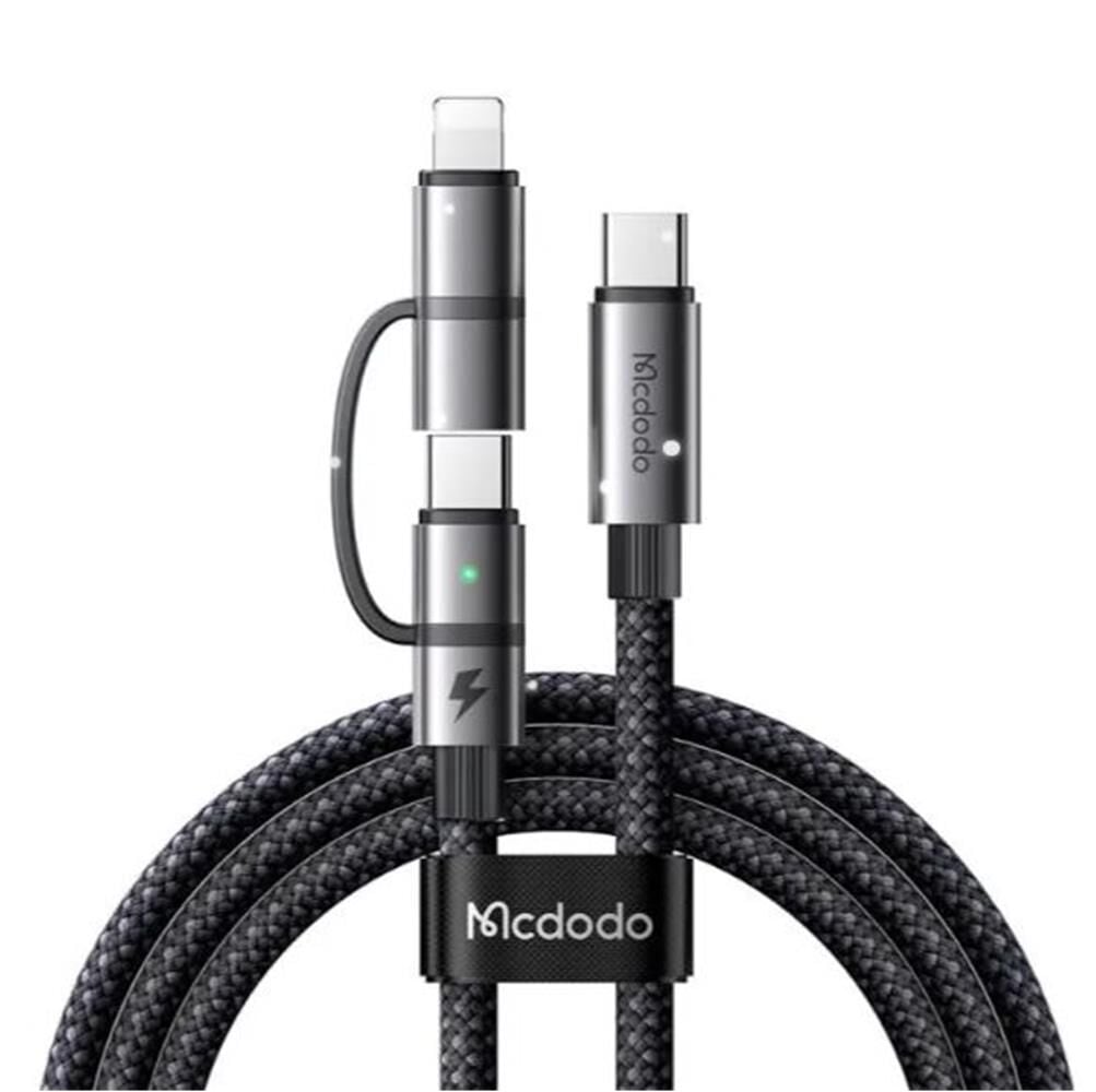 MCDODO CA-6780 2Sİ 1 ARADA TYPE-C TO TYPE-C + TYPE-C 1.5M 100W SİYAH KABLO