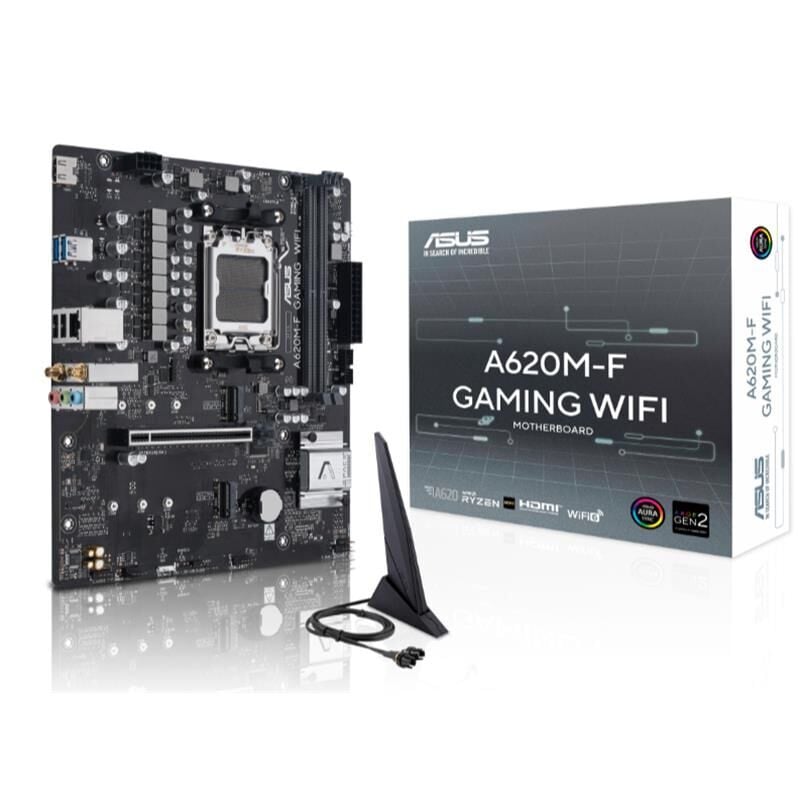 ASUS A620M-F GAMING WIFI6 DDR5 8000MHZ 1XHDMI 2XM.2 AM5 (AMD AM5 9000/8000/7000 SERİLERİ İLE UYUMLU)