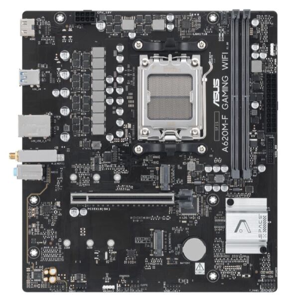 ASUS A620M-F GAMING WIFI6 DDR5 8000MHZ 1XHDMI 2XM.2 AM5 (AMD AM5 9000/8000/7000 SERİLERİ İLE UYUMLU)