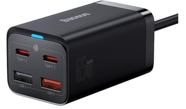 Baseus Gan3 Pro 65W Şarj Cihazı Siyah (CCGP040101)