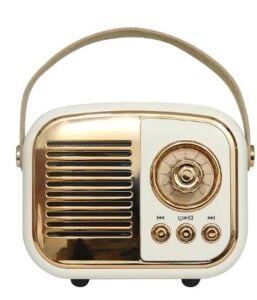 Mikado MD-24BT Echoes 3W 800mAh Beyaz Usb+TF Kart+Bluetooth Destekli Klasik Retro Müzik Kutusu