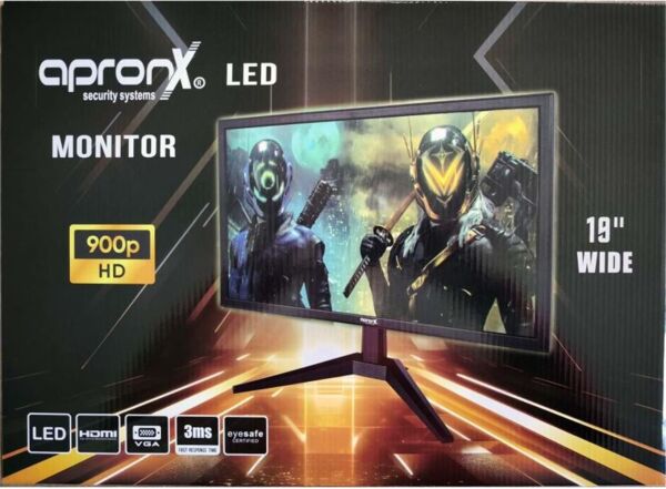 Apronx APX-NW19 900p 19'' Led Vga+Hdmi Monitor