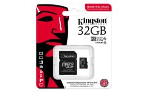 Kingston SDCIT2-32GB 32GB microSDHC Industrial C10 A1 pSLC Card + SD Adapter Hafıza Kartı