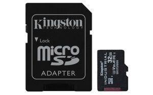 Kingston SDCIT2-32GB 32GB microSDHC Industrial C10 A1 pSLC Card + SD Adapter Hafıza Kartı