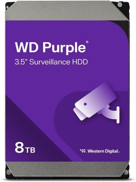 Wd 8Tb Purple WD85PURZ 5400RPM 256MB 7x24 Güvenlik Harddisk (Resmi Distribitör Ürünü)