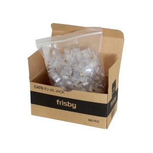 Frisby FNW-RJ4526N Cat5 100lü rj45 Konnektör Yeni Nesil Delikli