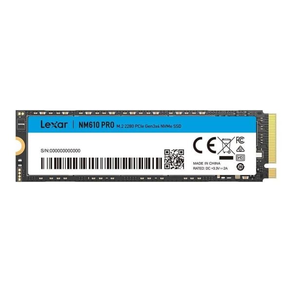 ALexar NM610PRO 500GB PCIe Gen3 x4 Okuma 3300MB – Yazma 1700MB M.2 SSD (LNM610P500G-RNNNG)