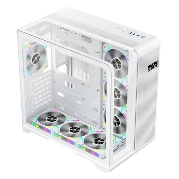 1ST PLAYER RT7 BEYAZ DIGITAL 850W 80+ GOLD FULL MODÜLER 4X12CM ARGB 3 TARAFLI TEMPERLİ CAM USB 3.0 - TYPE C ATX KASA