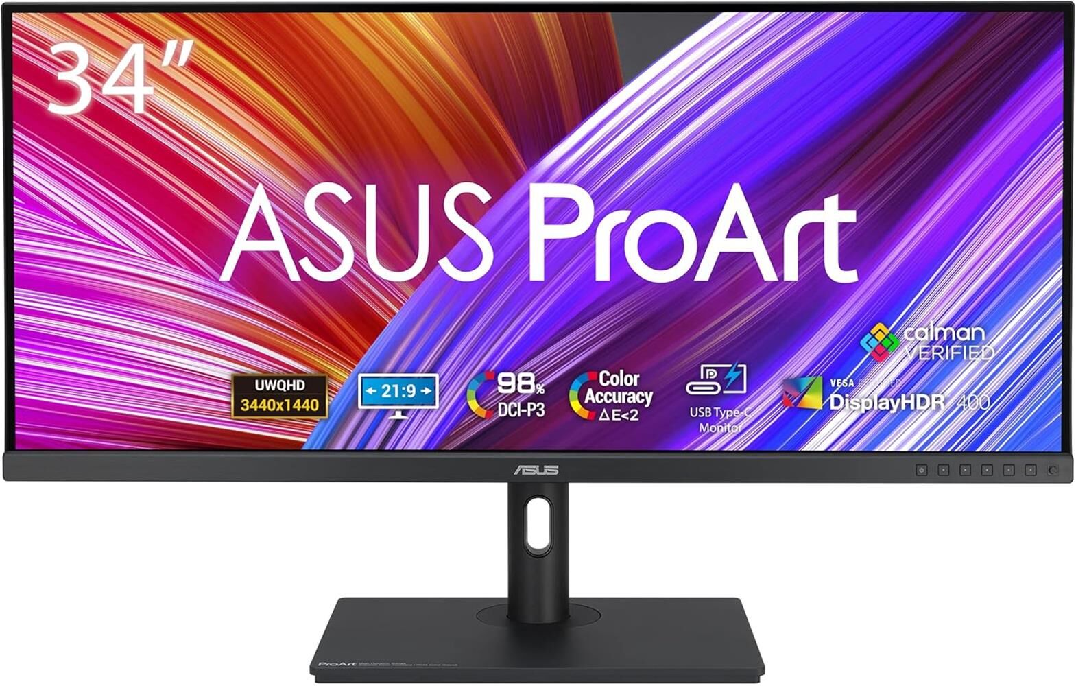 Asus 34'' Proart PA348CGV 120HZ 2MS (DP HDMI USB-C USB MM) HDR IPS QHD 3440x1440 Vesa Monitör