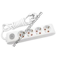 Viko Multi-Let 4lü 5mt  Anahtarlı Kablolu (90117405)