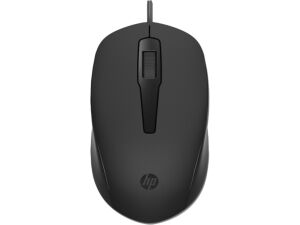 HP 150 240J6AA Siyah Kablolu Optik Kablolu Mouse 1600 DPI Optik Sensörlü