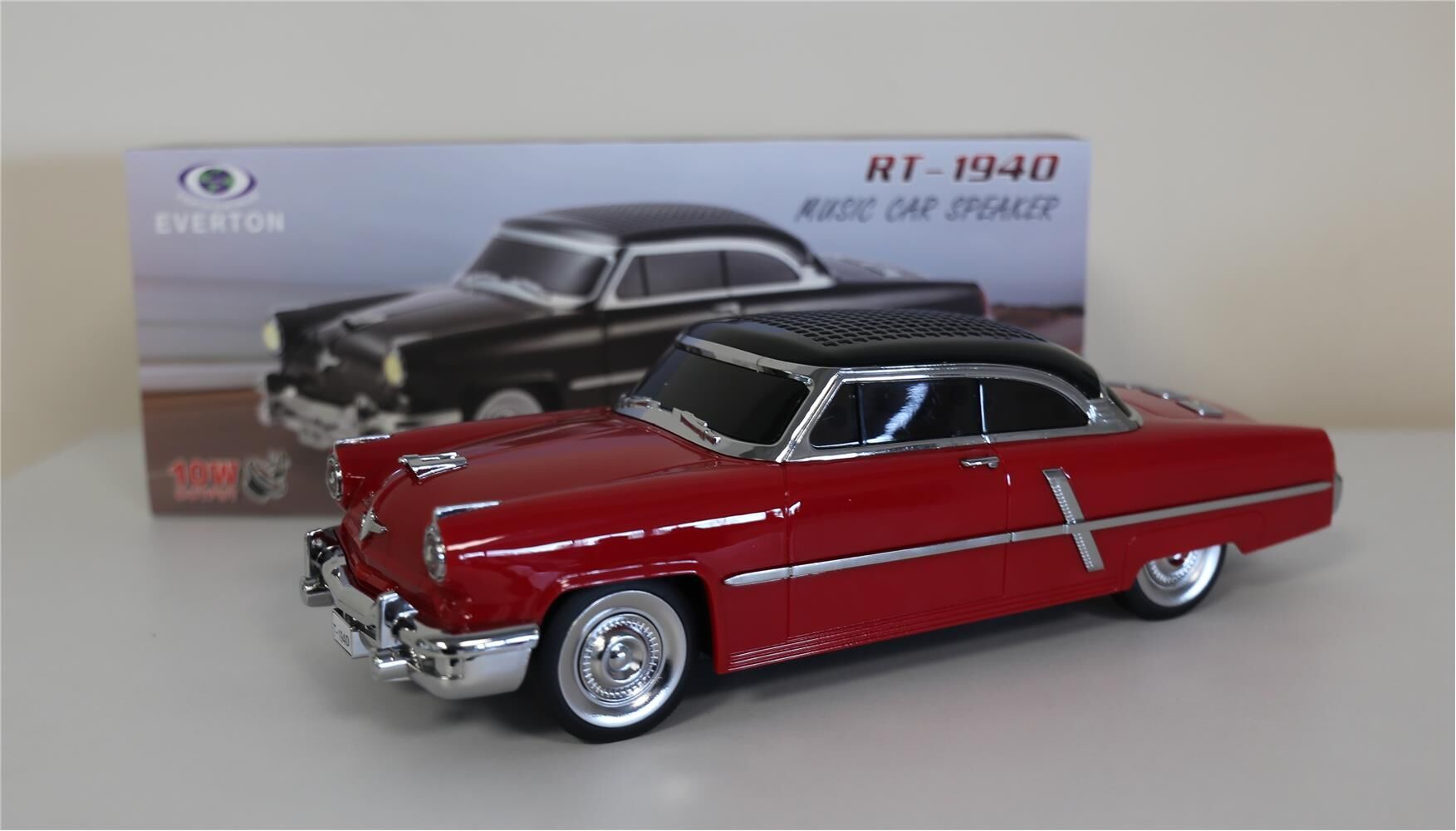 EVERTON RT-1940  Kırmızı Arabalı Bluetooth Fm-Usb-Tf-Aux Şarjlı Nostaljik Radyo