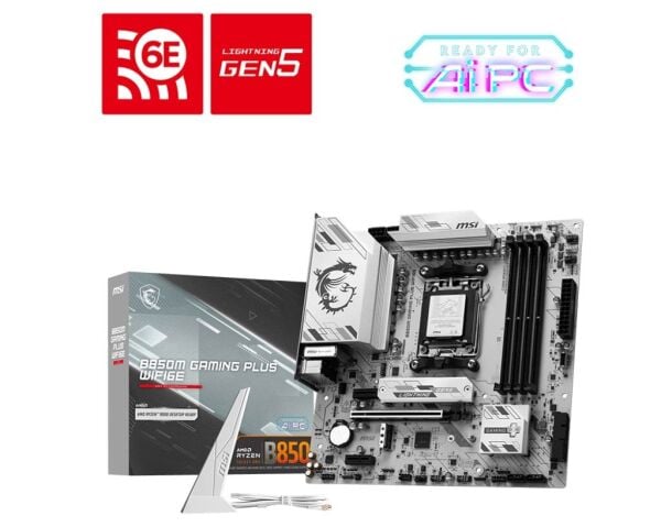 MSI B850M GAMING PLUS WIFI6E DDR5 AM5 8200MHZ(OC) HDMI DP 2X M.2 USB 10GBS 2.5G LAN WI-FI 6E MATX