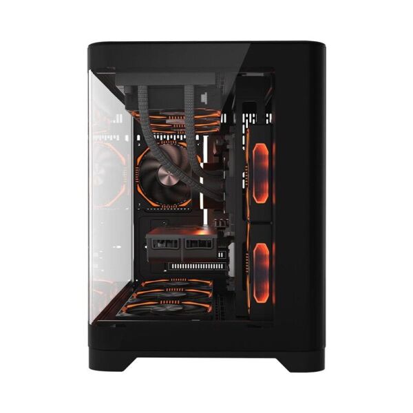 1ST PLAYER UVIEW UV6 SİYAH 750W 80+ SILVER ATX 3.1 ARGB 3X12CM FAN PANORAMİK TEMPERLİ CAM USB 3.0 M-