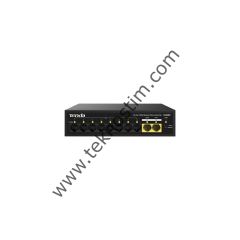 Tenda S110PC 10 Port 8 Port Poe+ 10-100 Mbps + 2 Port Uplink Switch Çelik Kasa Rack Mount