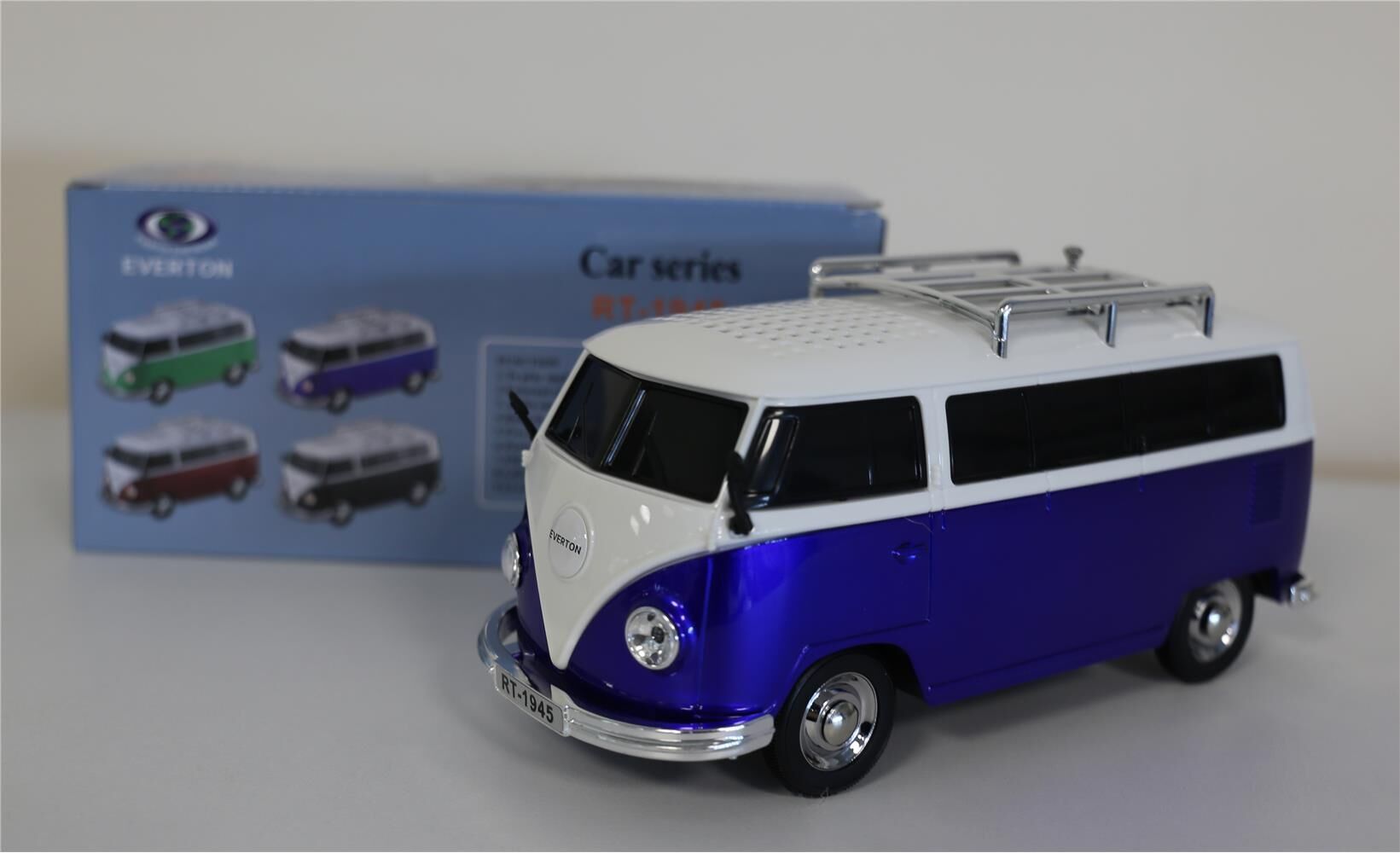 EVERTON RT-1945 Mavi Arabalı  Bluetooth Fm-Usb-Tf-Aux Şarjlı Nostaljik Radyo