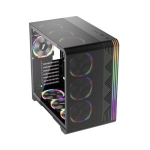 1ST PLAYER VT7 SİYAH 850W 80+ SILVER ATX 3.1 ARGB 4X12CM FAN TEMPERLİ CAM USB 3.0 ATX KASA