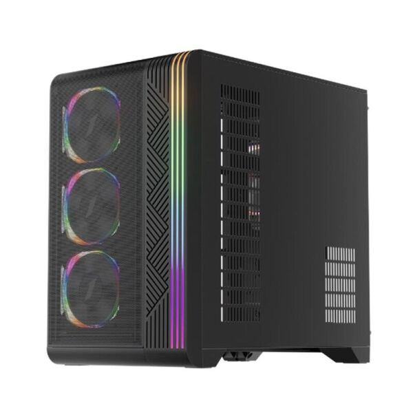 1ST PLAYER VT7 SİYAH 850W 80+ SILVER ATX 3.1 ARGB 4X12CM FAN TEMPERLİ CAM USB 3.0 ATX KASA