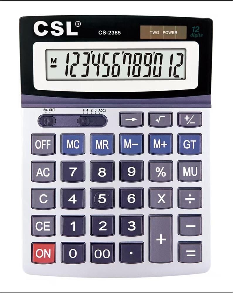 CSL CS-2385 12 Hane Masa Tipi Oynar Başlıklı Hesap Makinesi