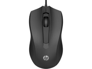 HP 100 6VY96AA Siyah Optik Kablolu Mouse 1.600 DPI Hassas Optik Sensörü