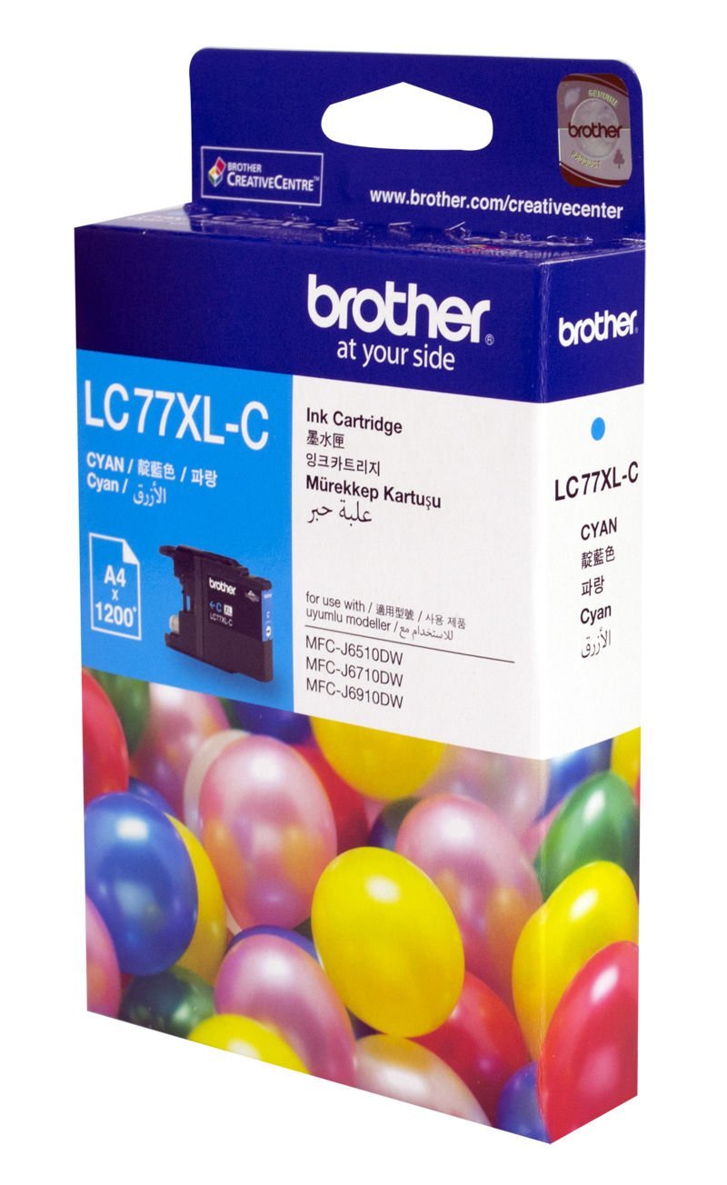 Brother LC-77XLC Cyan Mavi 1.200 Sayfa Kartuş MFC-6170-6510-6910 MFJ-J6710DW