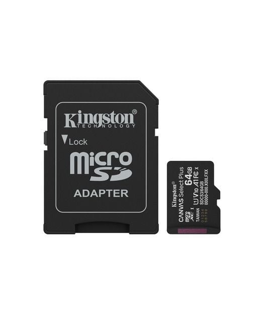 64GB microSDXC Canvas Select Plus Gen3 100MB/s A1 Card + Adapter