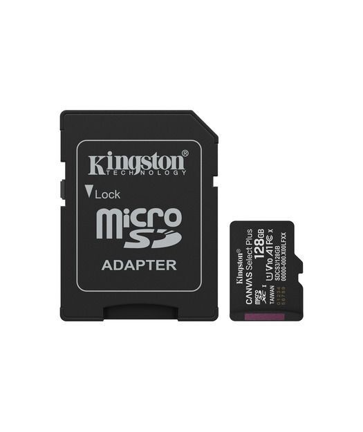 128GB microSDXC Canvas Select Plus Gen3 150MB/s A1 Card + Adapter