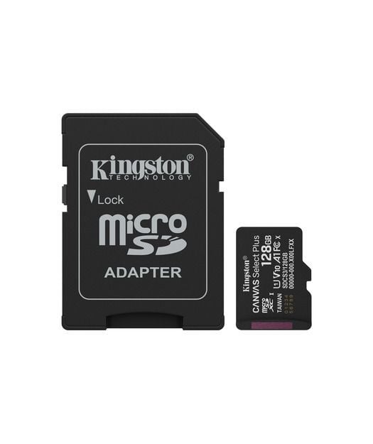 128GB microSDXC Canvas Select Plus Gen3 150MB/s A1 Card + Adapter