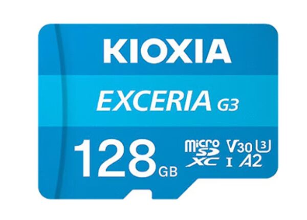 Kioxia Exceria G3 Class 10 UHS-I U3 A2 V30 128 GB Micro 160-50MB-sye Kadar 4K MicroSD Kart