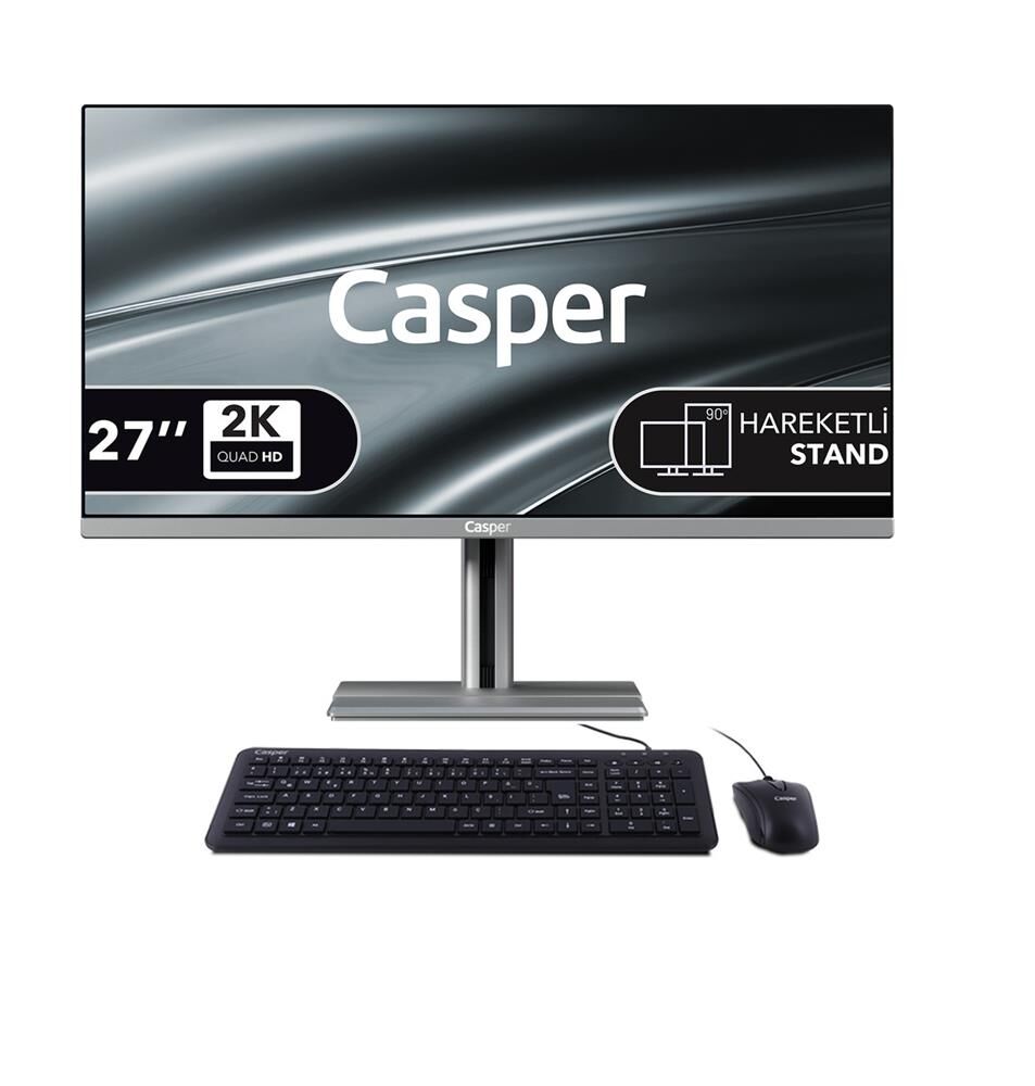 Casper Nirvana A97.210H-BE00X-V-G-K Gri U5-210H 16GB RAM 500GB NVME SSD 27'' Pivot FreeDOS All In One