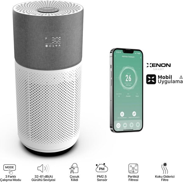 XENON SMART X7420 M0 AKILLI HAVA TEMIZLEYICI GRI