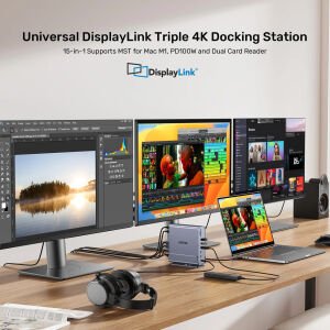 UNITEK UNIVERSAL DISPLAYLINK 4K KVM BAGLANTI ISTASYONU (D1135AGY01)