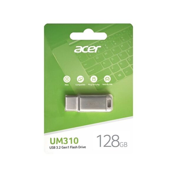 Acer 128GB USB3.2 UM310-128GB Metal Flash Bellek (115-90 MB-s) Okuma-Yazma