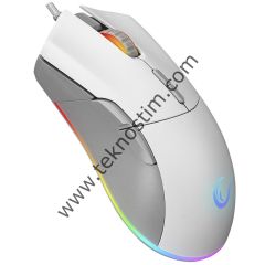 Rampage SMX-R21 COMPACT Usb Pembe-Gri RGB Işıklı+Macro 7200dpi - 1000hz Gaming Oyuncu Mouse