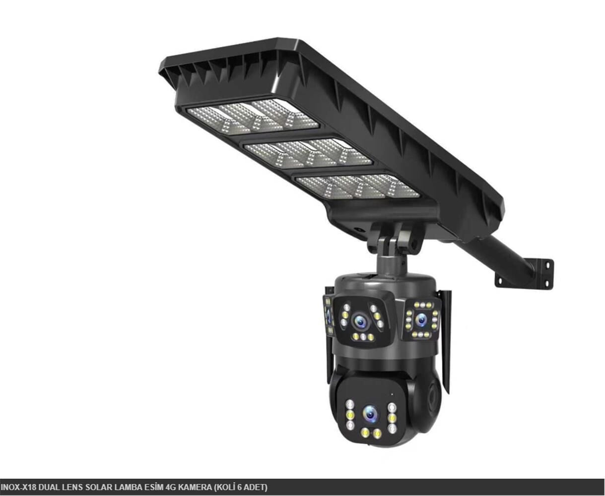INOX-X18 DUAL LENS SOLAR LAMBA ESİM 4G KAMERA