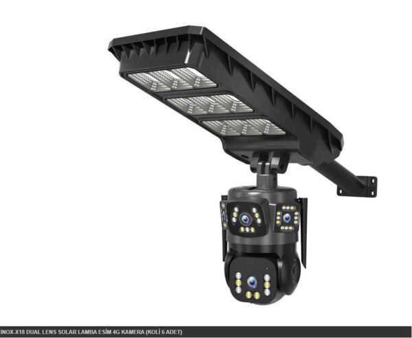 INOX-X18 DUAL LENS SOLAR LAMBA ESİM 4G KAMERA