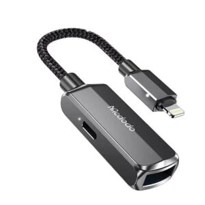 MCDODO CA-2690 2İN 1 Lightning To USB-A 3.0  Şarj Desteği Ve Veri Aktarım Cihazı - Koyu Gri