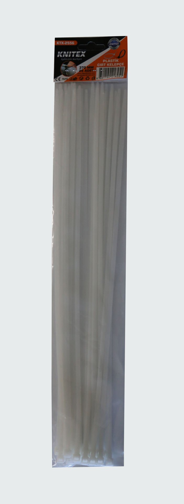 Knitex Ktx-2556 3.6x370 mm 25li Adet Beyaz Plastik Kelepçe
