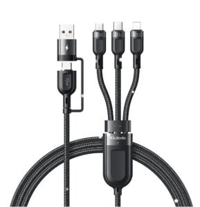 MCDODO CA-8800 2 in 3 100W USB- Lightning+Micro+Type-C Süper Hızlı Şarj ve Veri Kablosu 1.2 m