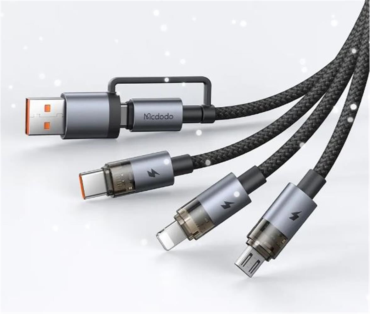 MCDODO CA-7260 6sı 1 Arada 100W Şeffaf Çoklu Kablo 1.2m