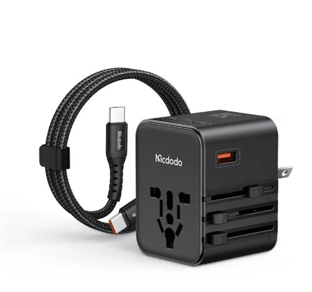 MCDODO CP-3260 25W Evrensel Seyahat Adaptör Type-C To Type-C kablo dahili