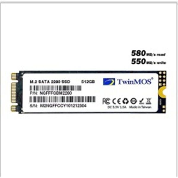 512 GB TWINMOS M.2 2280 SATA3 580/550 NGFFFGBM2280
