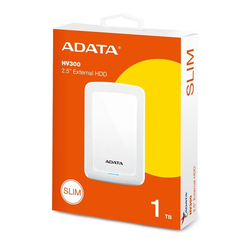 Adata 1Tb AHV300 2.5'' Usb 3.2 Gen1 Beyaz Harici Harddisk