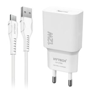 Hytech HY-XT50T 12W 5V 2.4A Type USB-C Beyaz Kablo + Ev Şarj Adaptör