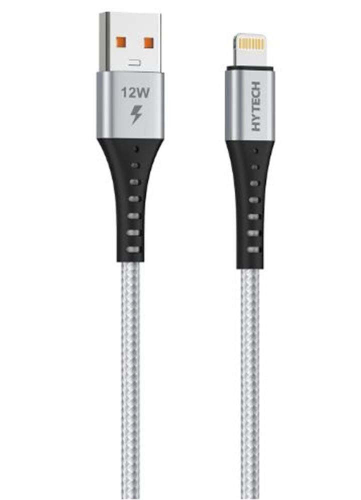 Hytech HY-X331 1m 2.4A Lightning Silver Gri Data + Şarj Kablosu