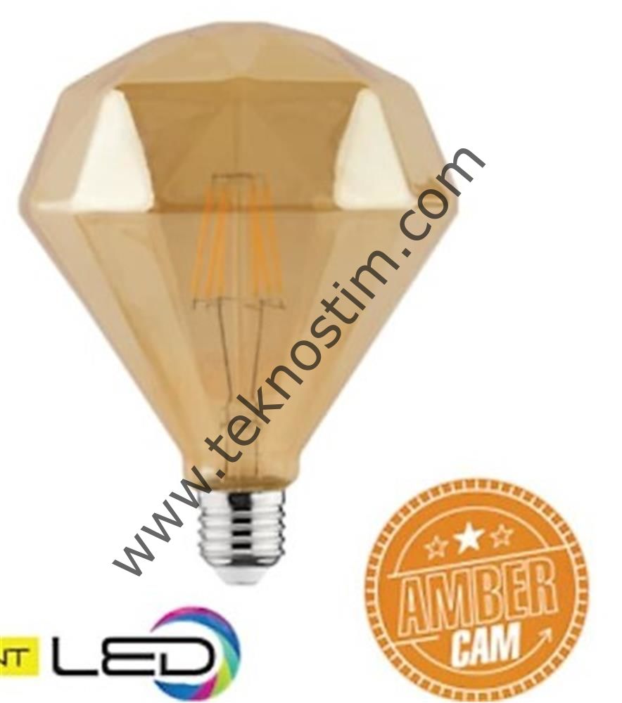Horoz Dıamond-6 Rustıc  Led Ampul 6W 2200K Flament