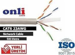 Onli U-UTP 23 AWG CCA 500 Metre Turuncu Cat6 Kablo