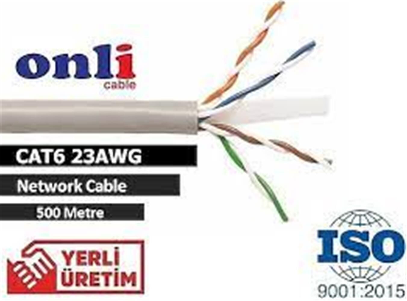 Onli U-UTP 23 AWG CCA 500 Metre Turuncu Cat6 Kablo